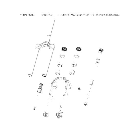 Kit de décalcomanies RockShox BoXXer Ultimate Argent