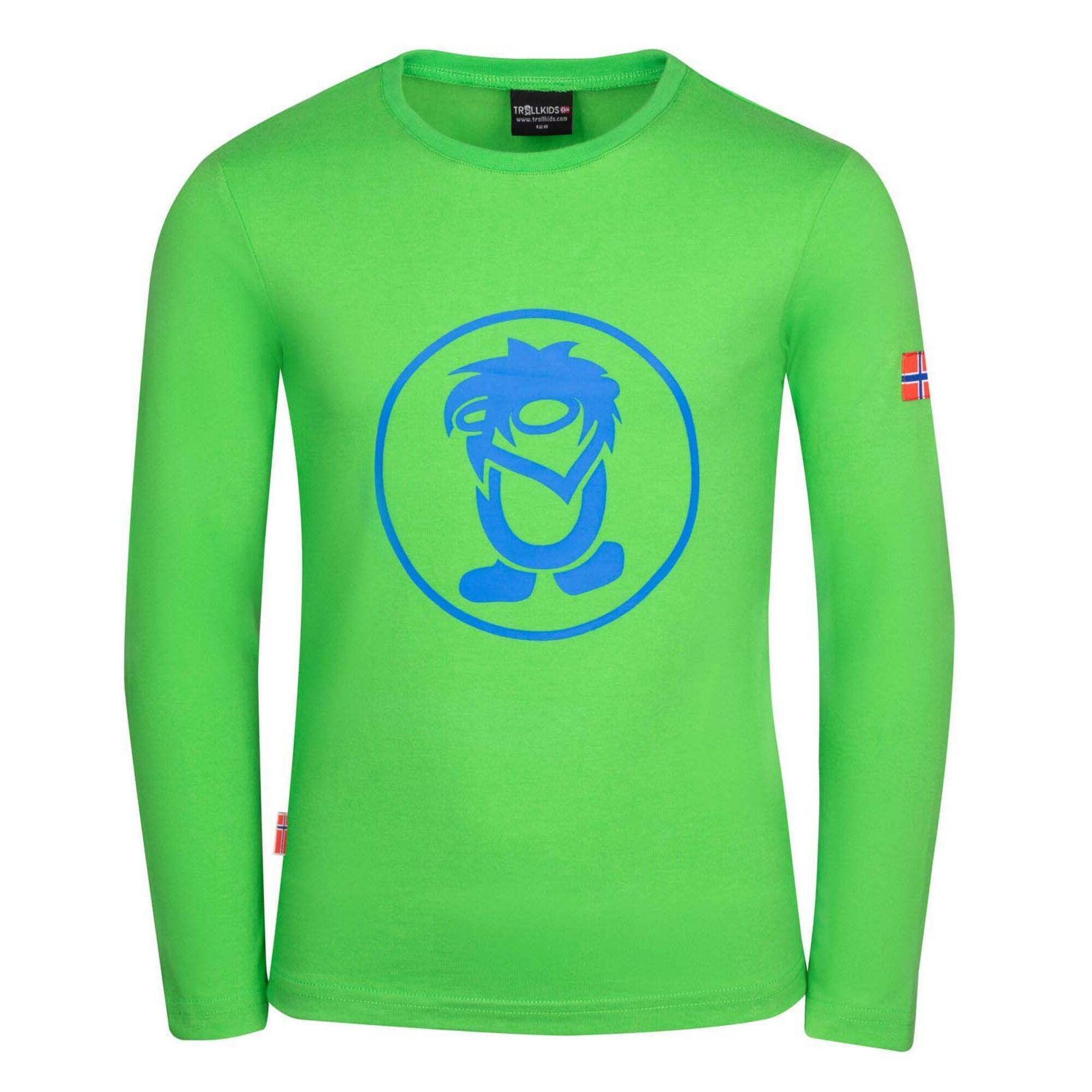 TROLLKIDS Kinder Longsleeve Troll Hellgrün/Blau