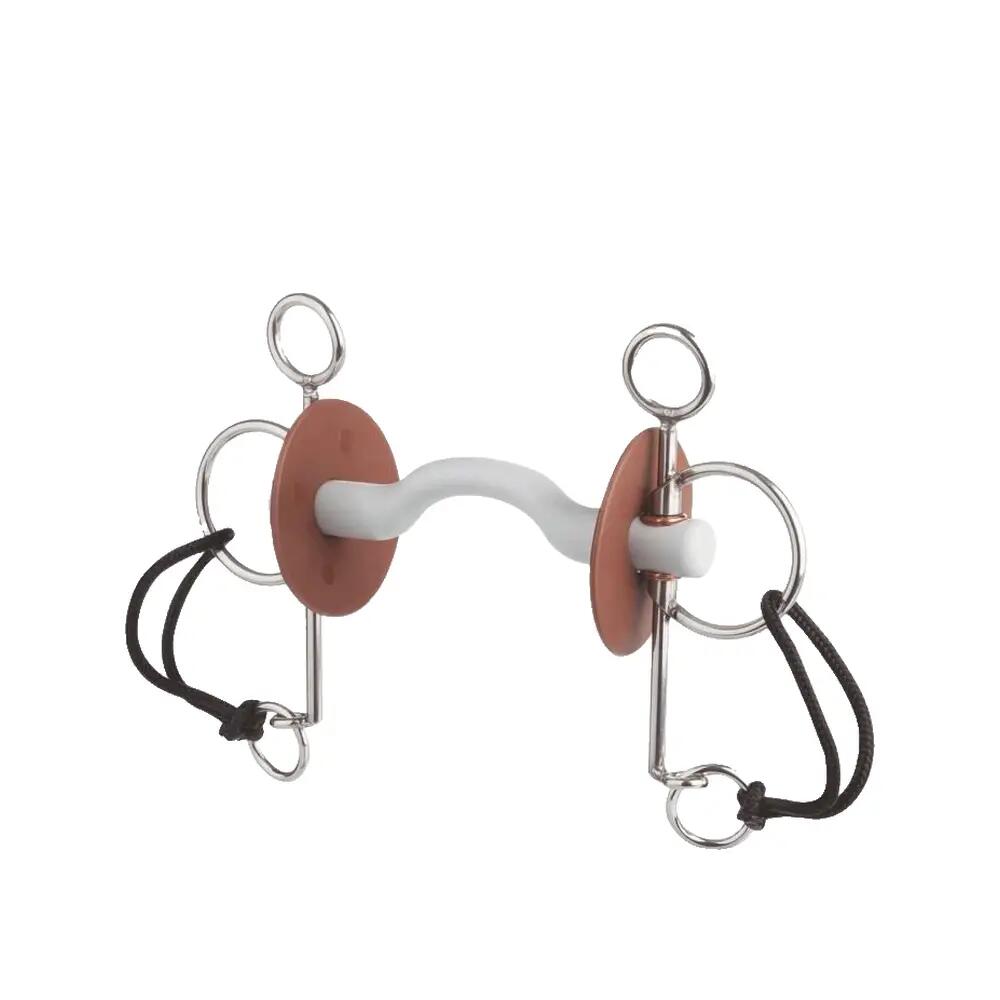 Mors Beris Pelham Long Tongue Port Snaffle Zilver 1/1