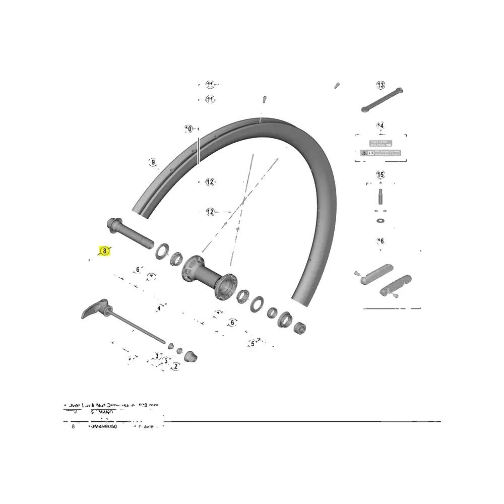 Roulement Shimano WH-R9200-C50-TU-F 2/2