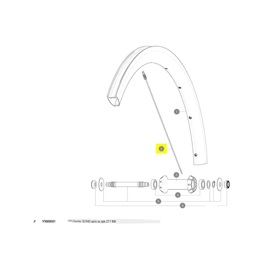 Rayons di bicicletta Mavic Cosmic SLR 40 9 pezzi 2/2