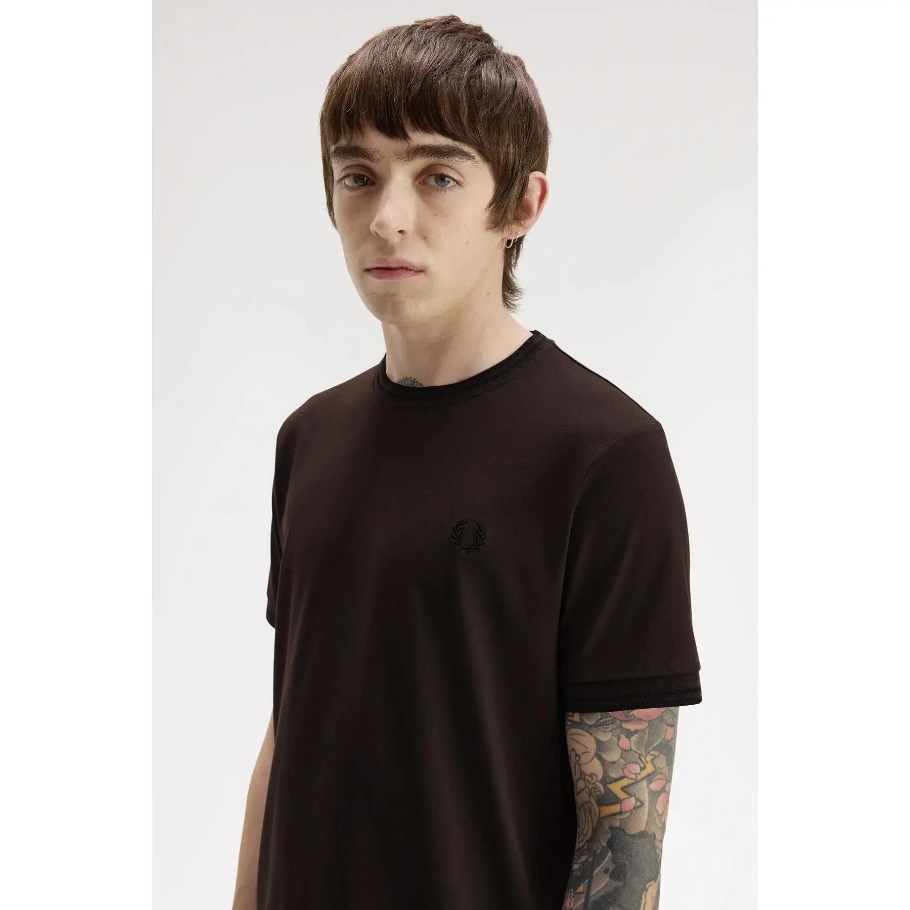 T-shirt com dupla bainha contrastante Fred Perry 6/7