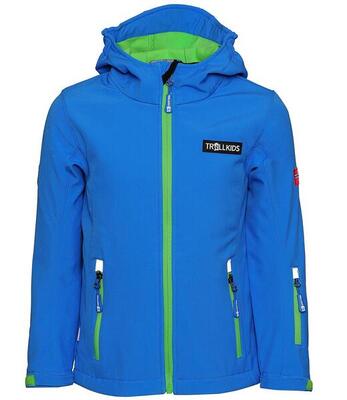 Kinder Softshell Jacke Oslofjord Wasserabweisend Hellgrün / Mittelblau
