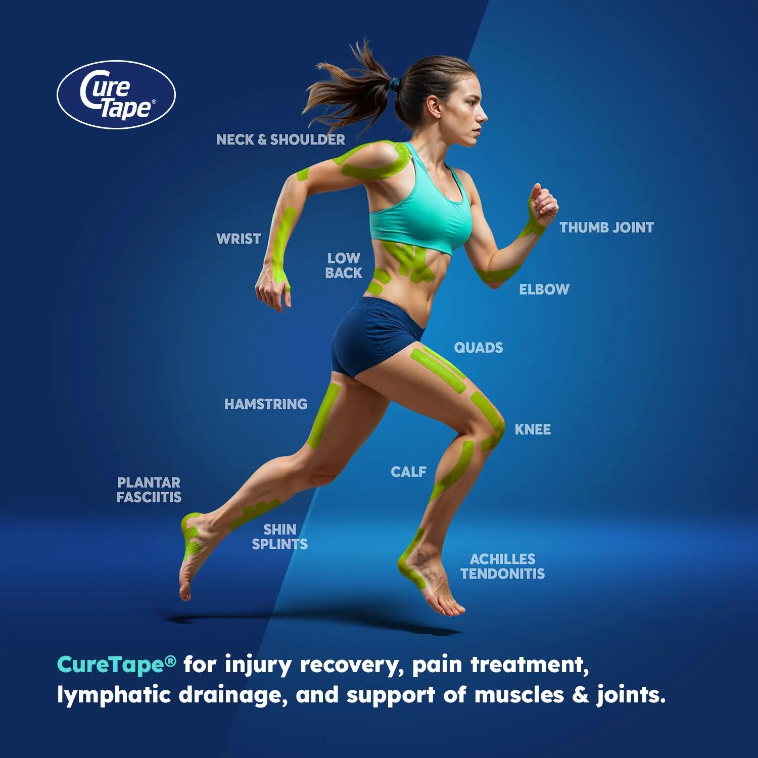 Kinesiotape CureTape® SPORTS Lime 3/7