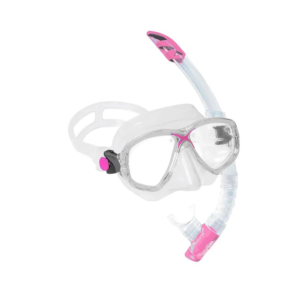 Set de snorkeling Cressi Marea VIP Transparente/Rosa 3/5