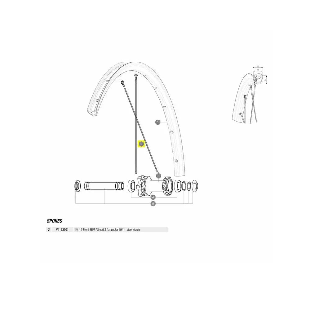 Vélo de route Mavic Kit 12 Front EBM Allroad 2/2