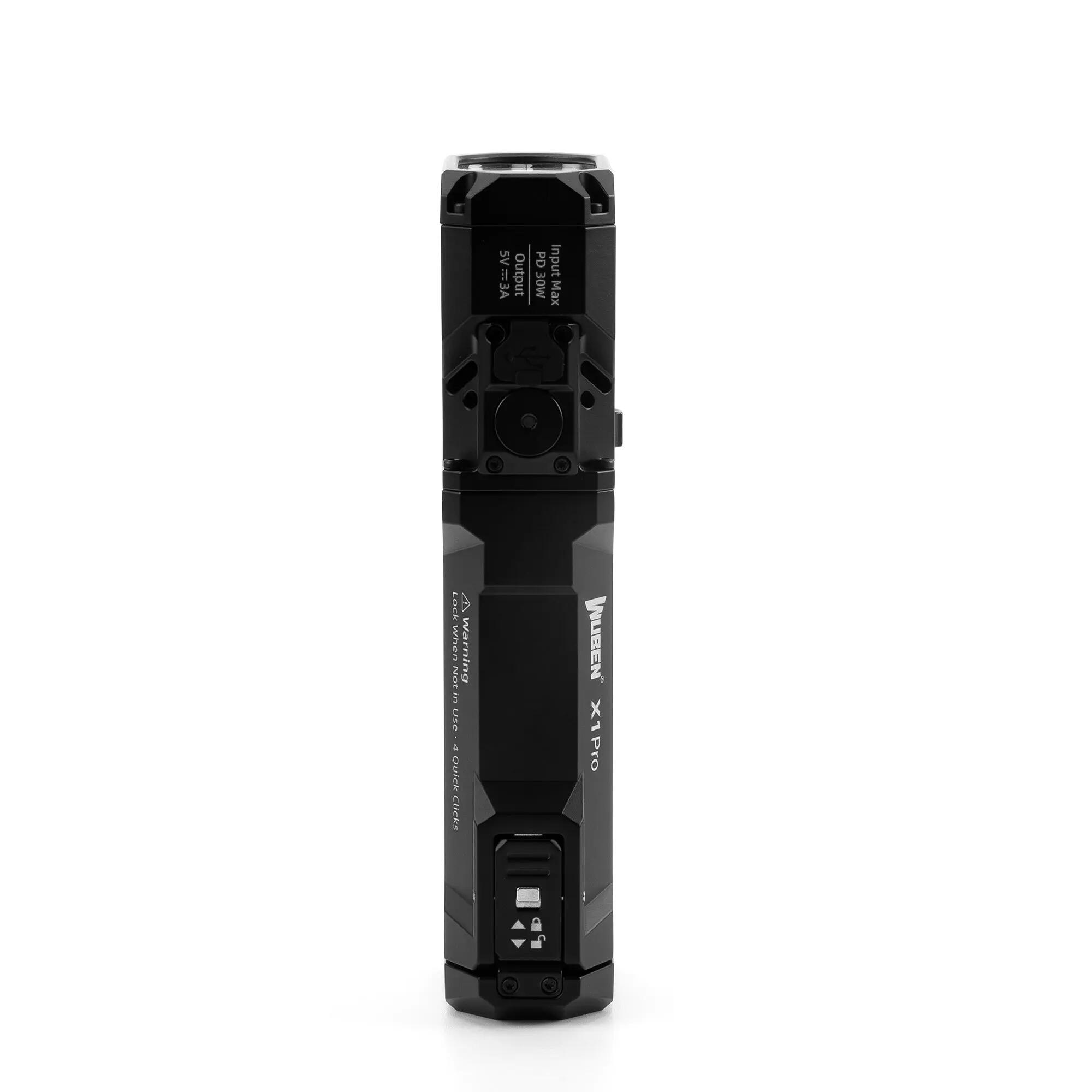 Wandern – Taschenlampe mit Spot- und Flutlicht, 12300 lm, Schwarz – WUBEN X1 Pro 3/15