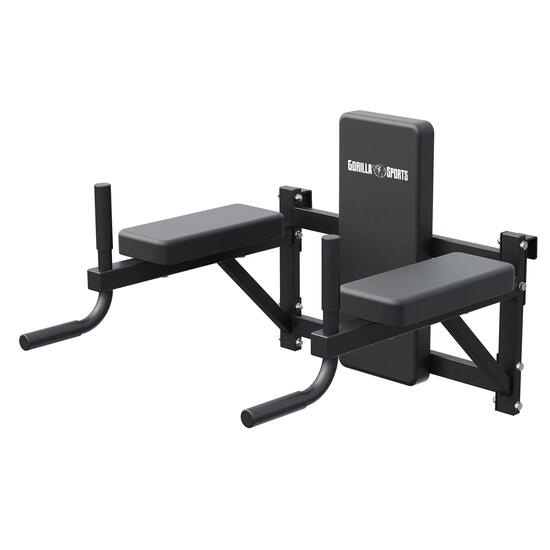Sprossenwand mit Klimmzugstange, Dip Barren und Hantelbank, bis 200 kg