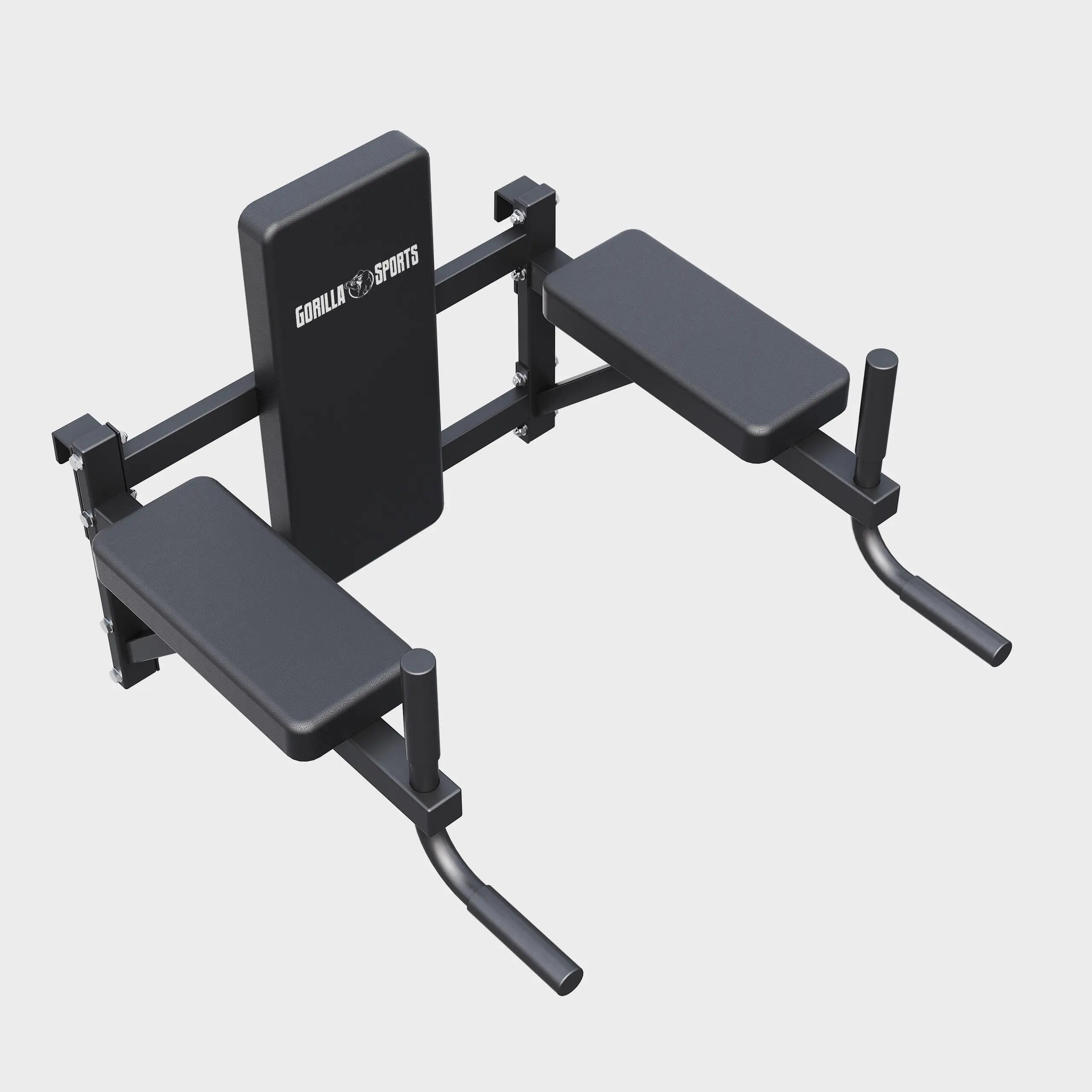Sprossenwand mit Klimmzugstange, Dip Barren und Hantelbank, bis 200 kg 3/6
