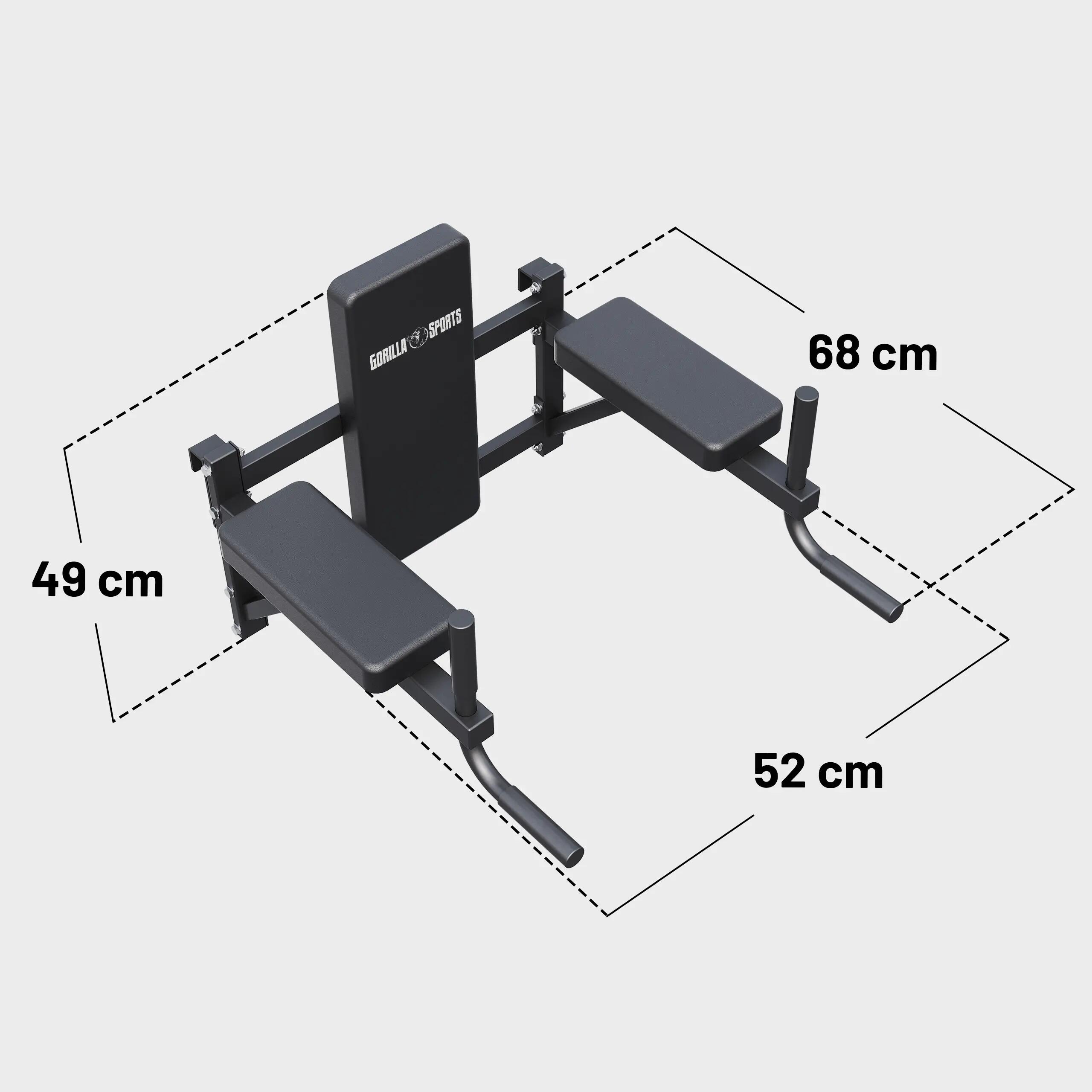 Sprossenwand mit Klimmzugstange, Dip Barren und Hantelbank, bis 200 kg 2/6