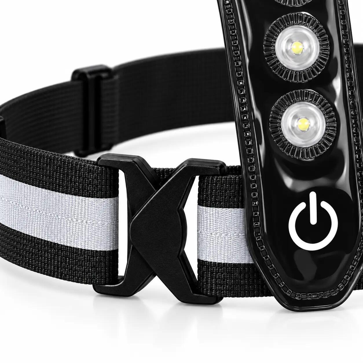 Reflecterend Hardloopvest Met Verlichting Reflectoren One Size Zwart 3/6