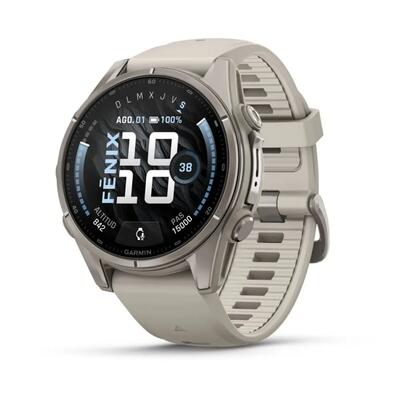 Orologio intelligente Garmin fenix 9 in titanio con schermo AMOLED