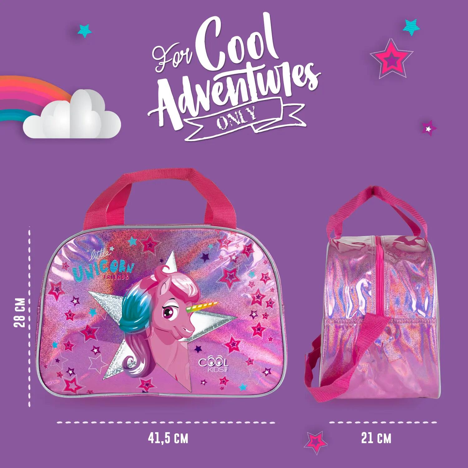 Borsa Sportiva da Bambina con Stampa Unicorno 2/5