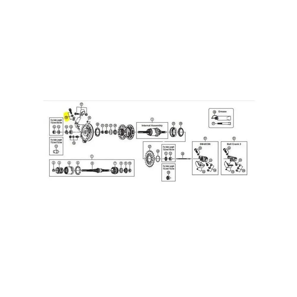 Componente freno Shimano Nexus IM41 in acciaio inossidabile 2/2