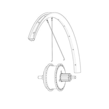 Vélo de route Mavic Kit 16 Arrière Allroad Rayons