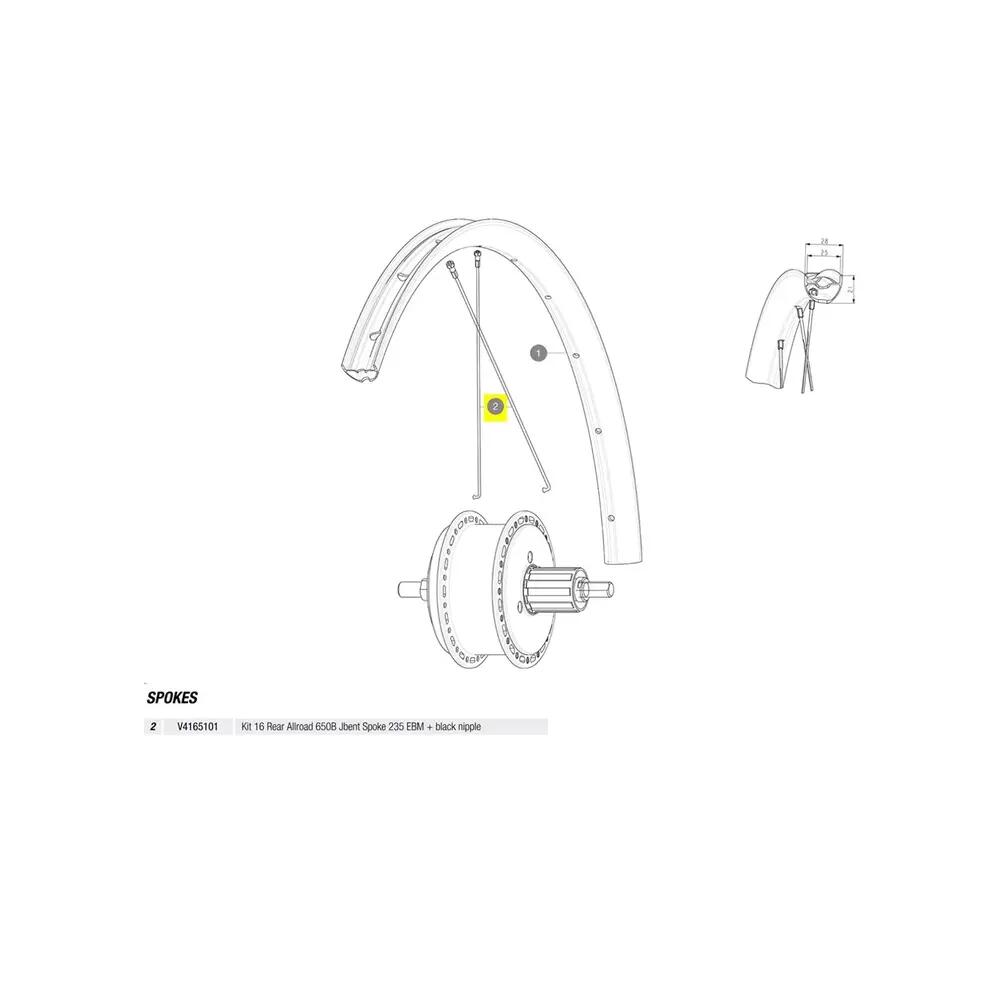 Mavic Allroad Rayons Hinterrad-Set 2/2
