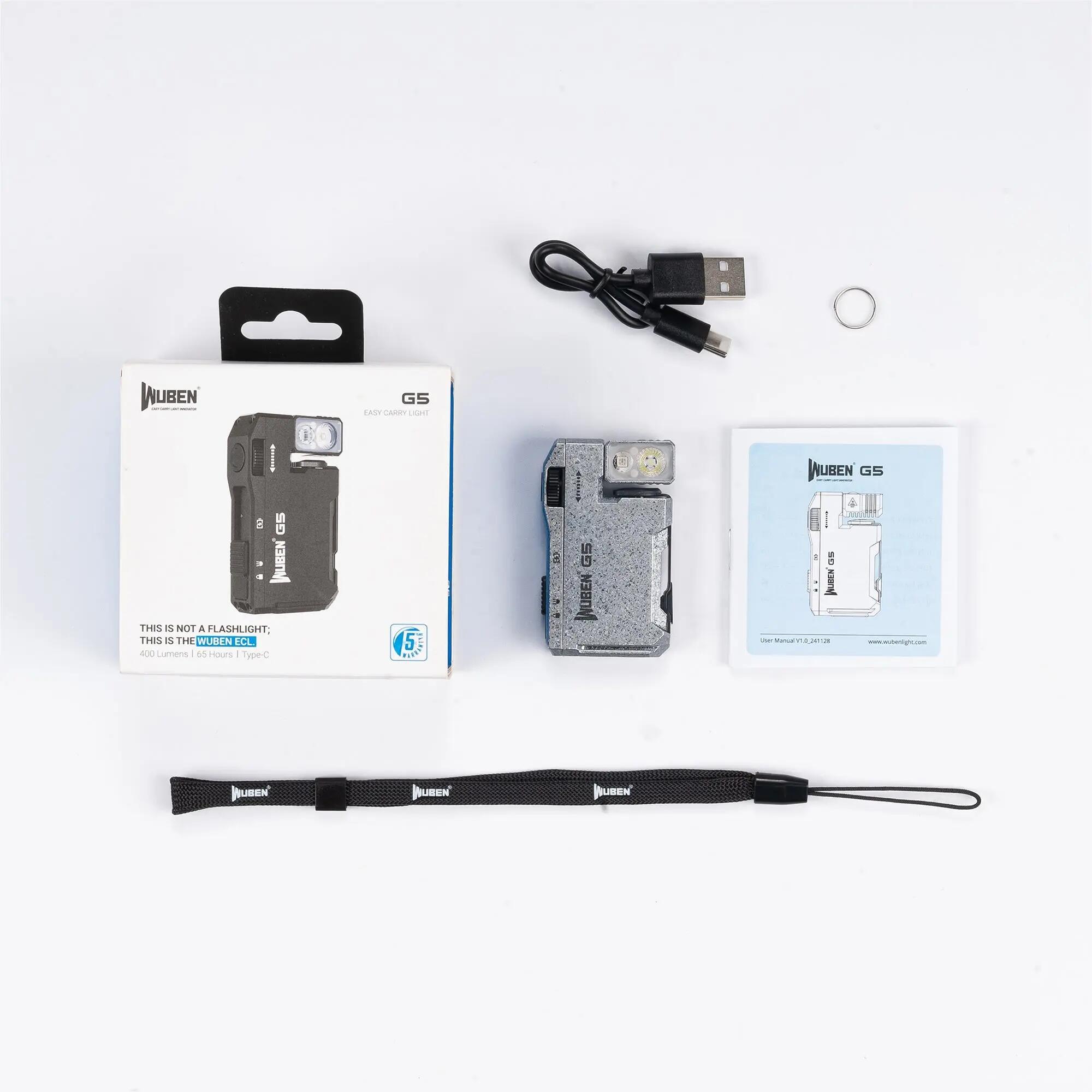 Wandern – Taschenlampe RGB, USB-C, 400 lm – WUBEN G5 13/13