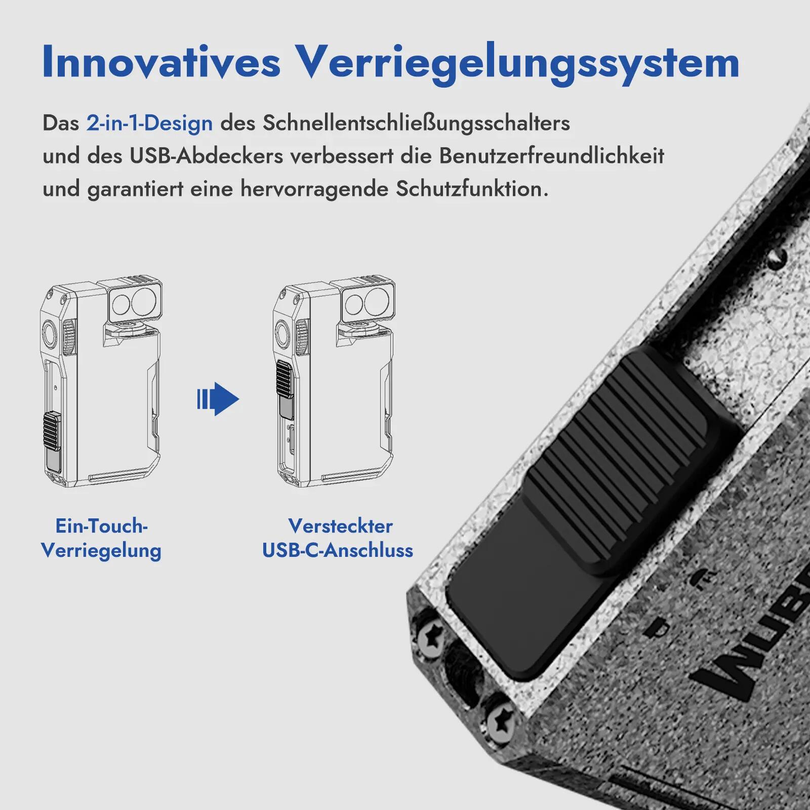 Wandern – Taschenlampe RGB, USB-C, 400 lm – WUBEN G5 11/13