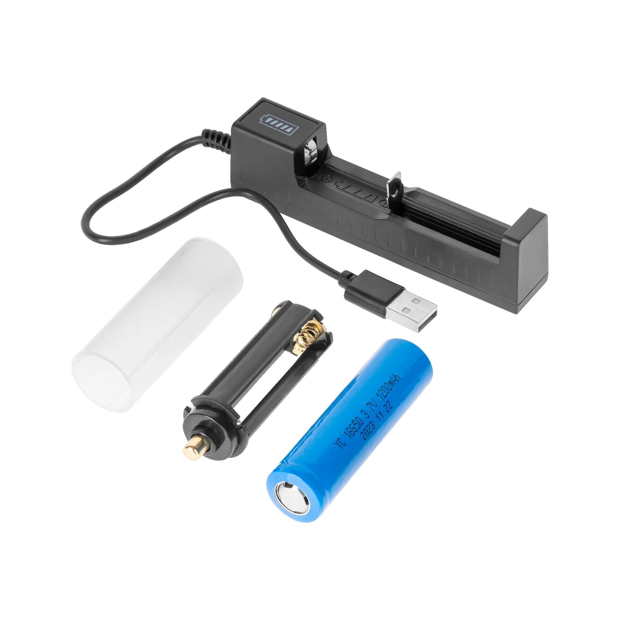 Latarka LED z ruchomą głowicą Rebel 1200 mAh 250m IPX5 aluminium 5/6