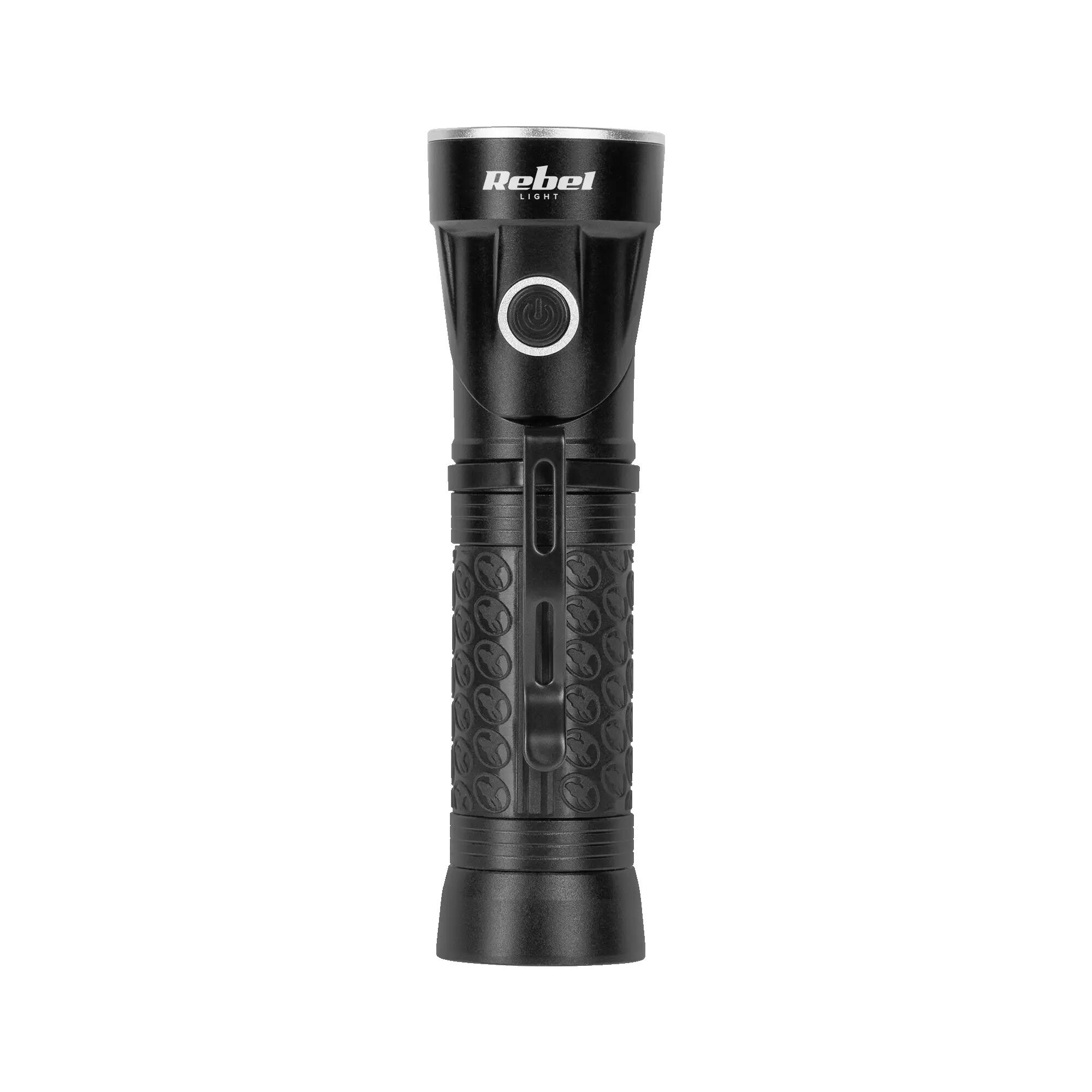 Latarka LED z ruchomą głowicą Rebel 1200 mAh 250m IPX5 aluminium 2/6