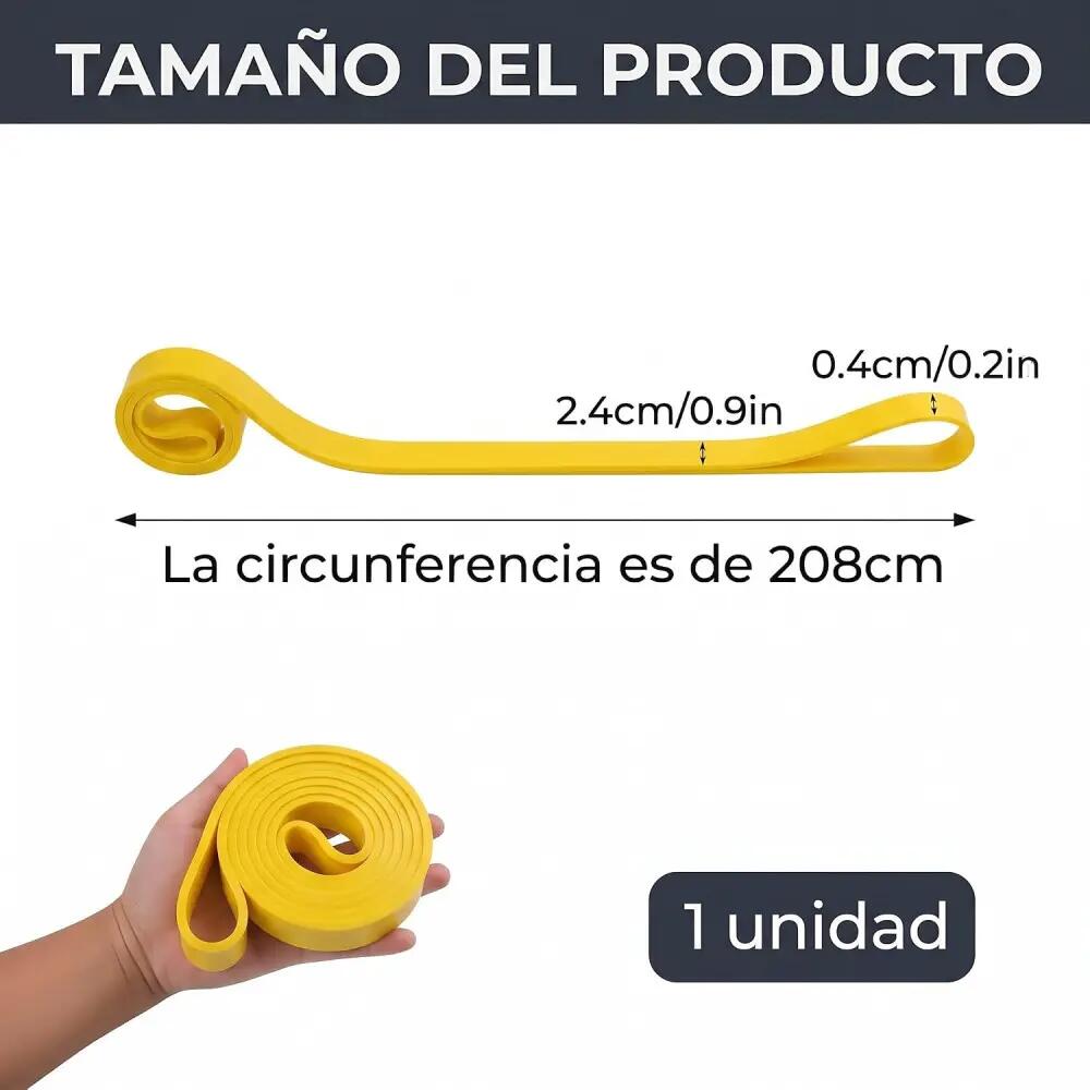 Faixa de resistência de 60 kg para treino de força, funcional (208 x 2,4 cm) 4/4