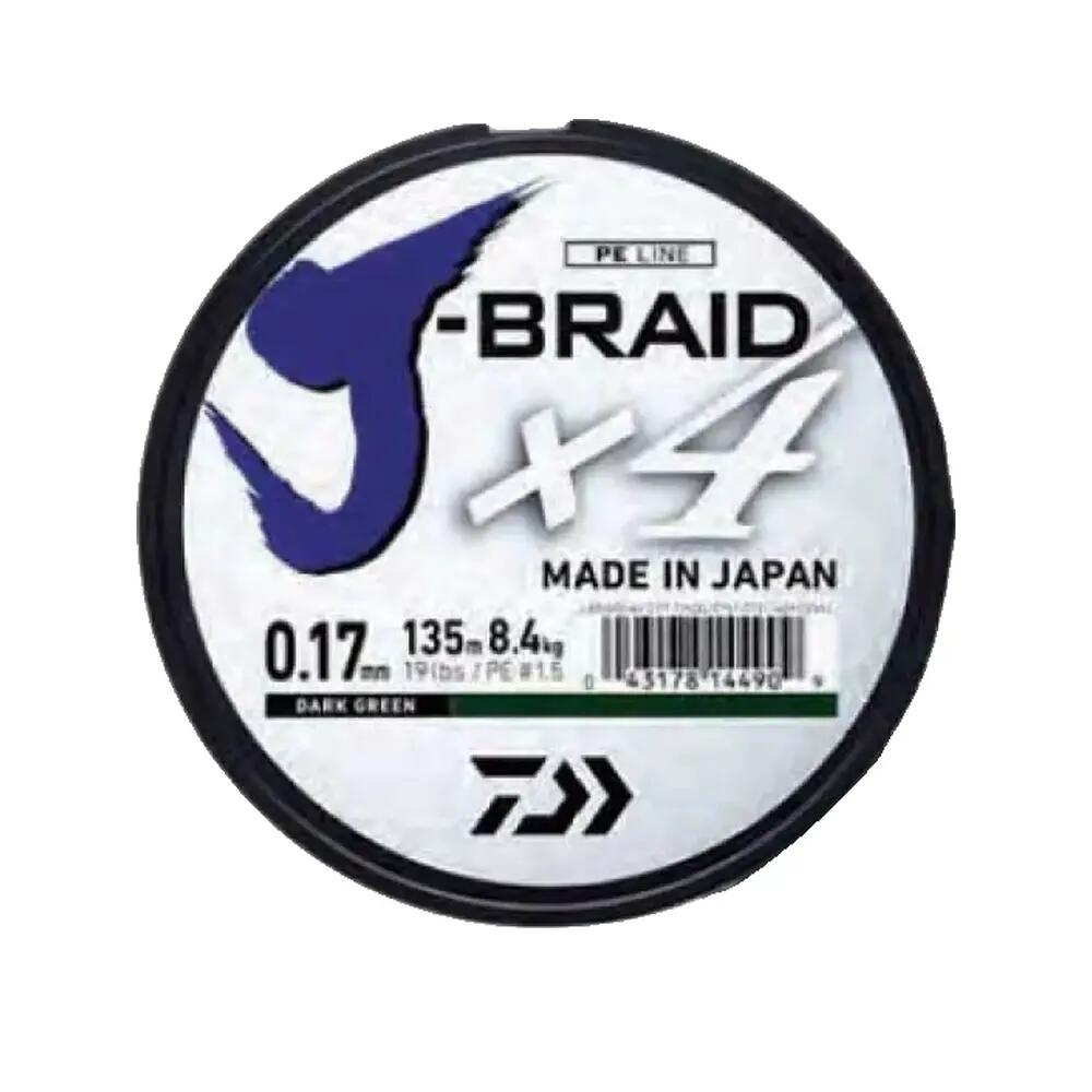 Filo da pesca intrecciato Daiwa J-Braid X4 135m 1/2