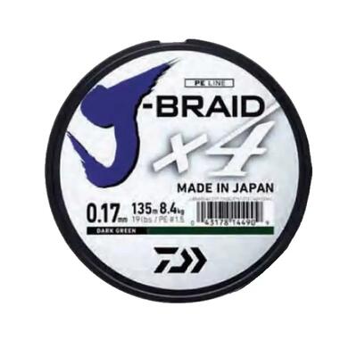 Filo da pesca intrecciato Daiwa J-Braid X4 135m
