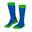 Chaussettes de ski pour enfants SKI SOCKS Bleu moyen/vert