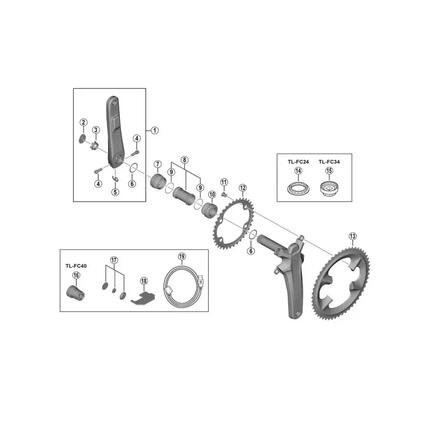 Pièce de cadre de vélo Shimano FC-R9200