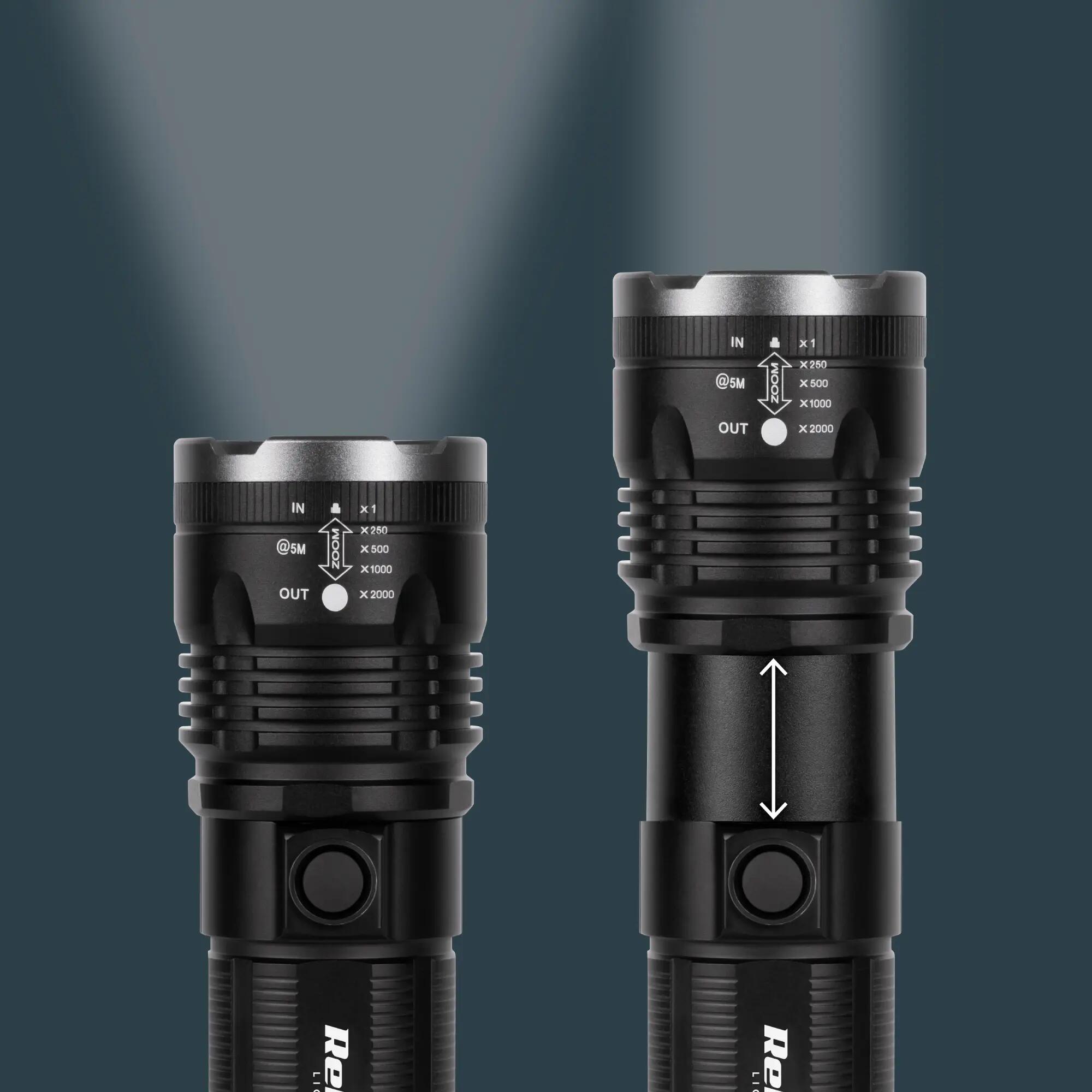 Latarka aluminiowa akumulatorowa LED 20 W Rebel IP65 ZOOM 2000 lm USB-C 7/7