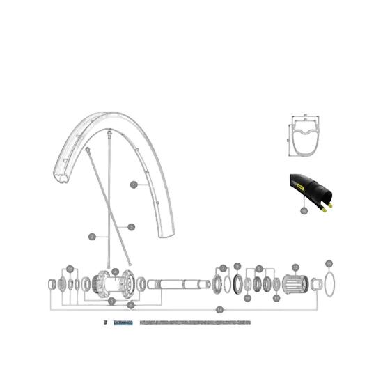 Rayons Mavic Ksyrium Pro Carbon SL UST Disc