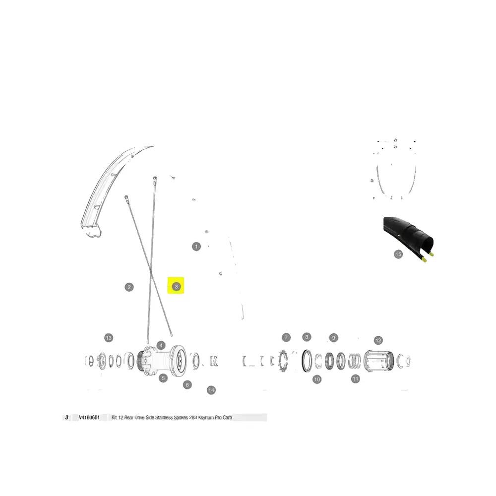 Rayons Mavic Ksyrium Pro Carbon UST Disc 12 Pack 2/2