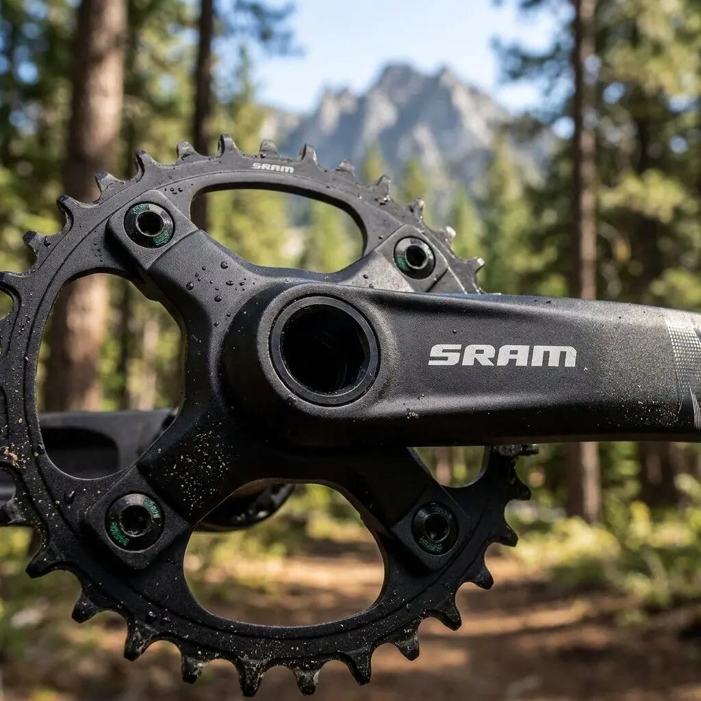 SRAM Kettenblattschrauben-Set 4-Arm Long Steel Black eMTB (104BCD) - Chainrin... 2/2