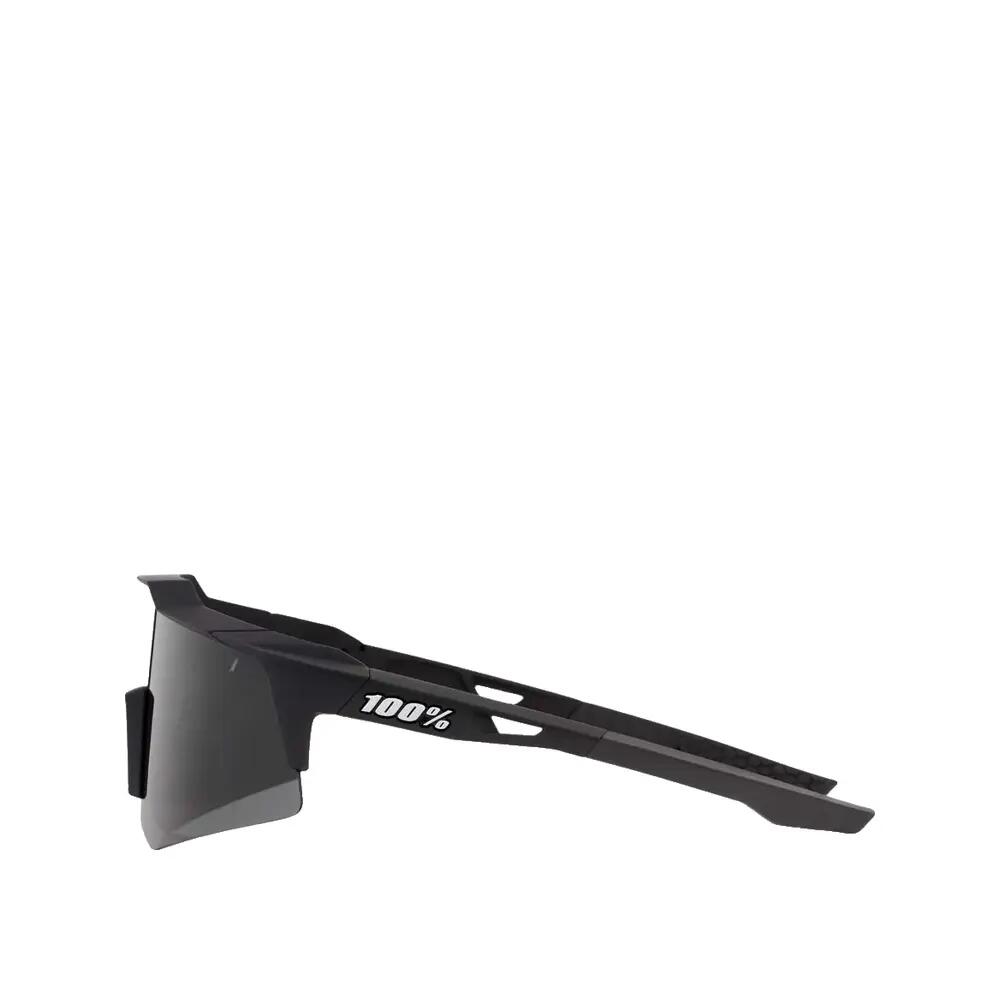 100% Speedcraft XS - Smoke Lens unis Soft Tact Black - performance compatta 3/4