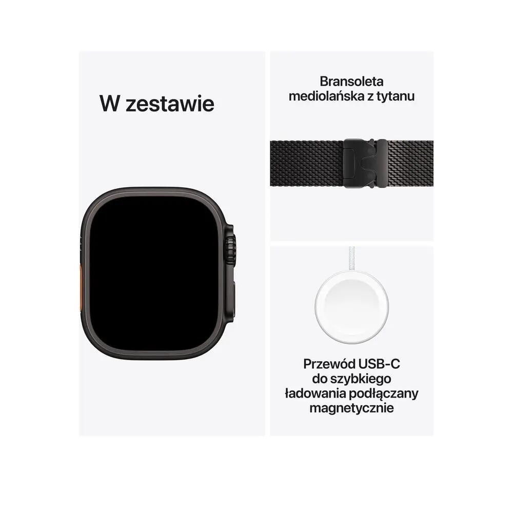 Montre connectée Apple Ultra 3 en titane noir 2/7
