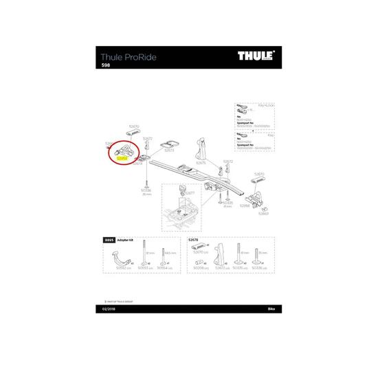 Support de roue arrière Thule Proride 598 Noir