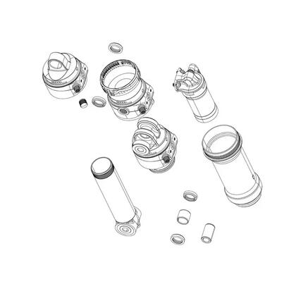 Amortisseur RockShox Metric Coil Trunnion 55 Super Deluxe A1-A2