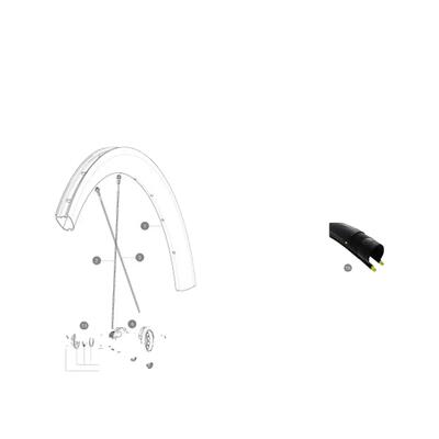 Rayons mavic cosmic pro carbon ust disc 650b achter rechts