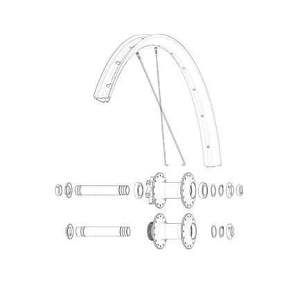 Vélo de route Mavic Ksyrium EBM X20 Rayons