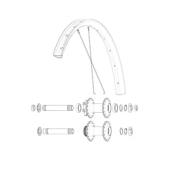 Vélo de route Mavic Ksyrium EBM X20 Rayons