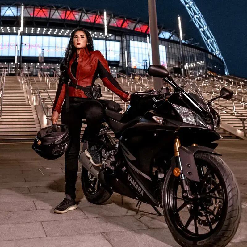 Veste cuir moto cuir femme Oxford Beckley 2/2