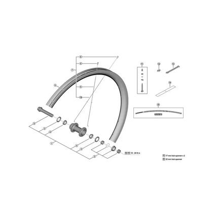 Axe de moyeu Shimano GRX RX880-TL-F12 Noir