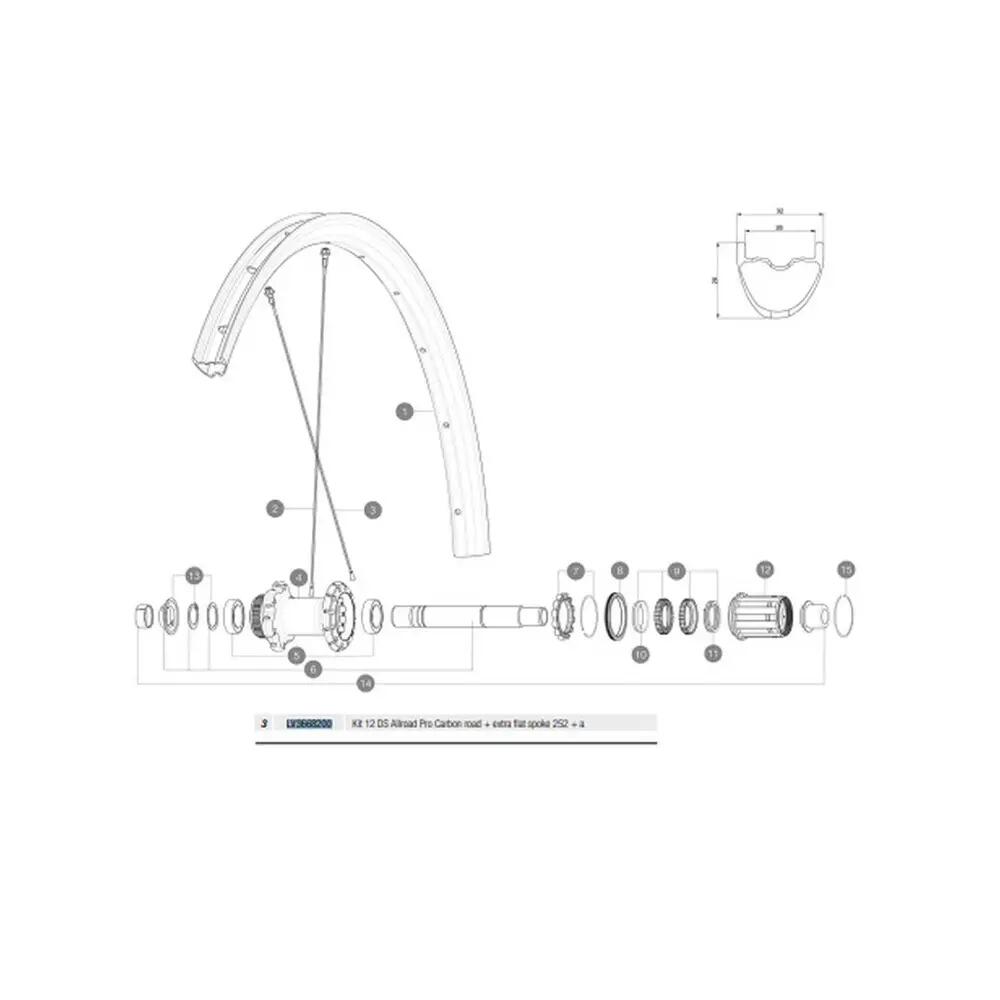 Raggi Mavic Allroad Pro Carbon SL R+ 12 unità 1/1