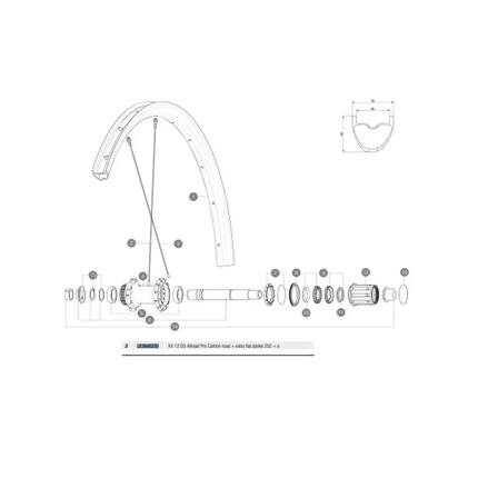Mavic Allroad Pro Carbon SL R+ Speichen 12 Einheiten