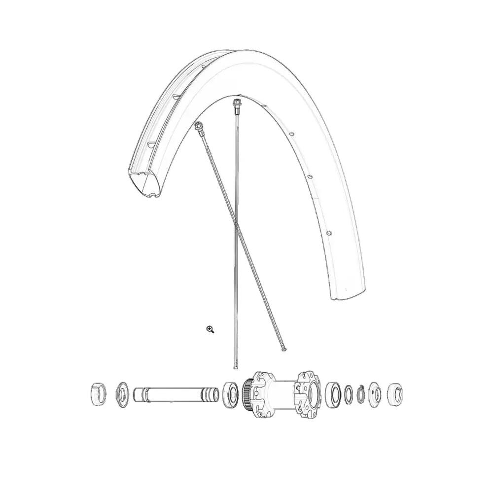 Vélo de route Mavic Cosmic Pro Carbon UST Disc Rayons Kit 1/7