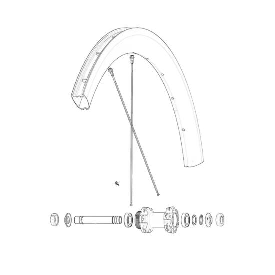 Vélo de route Mavic Cosmic Pro Carbon UST Disc Rayons Kit