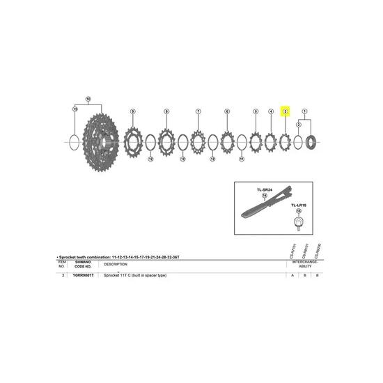 Fahrrad Kassette Shimano 105 CS-R7100 Stahl Nickel