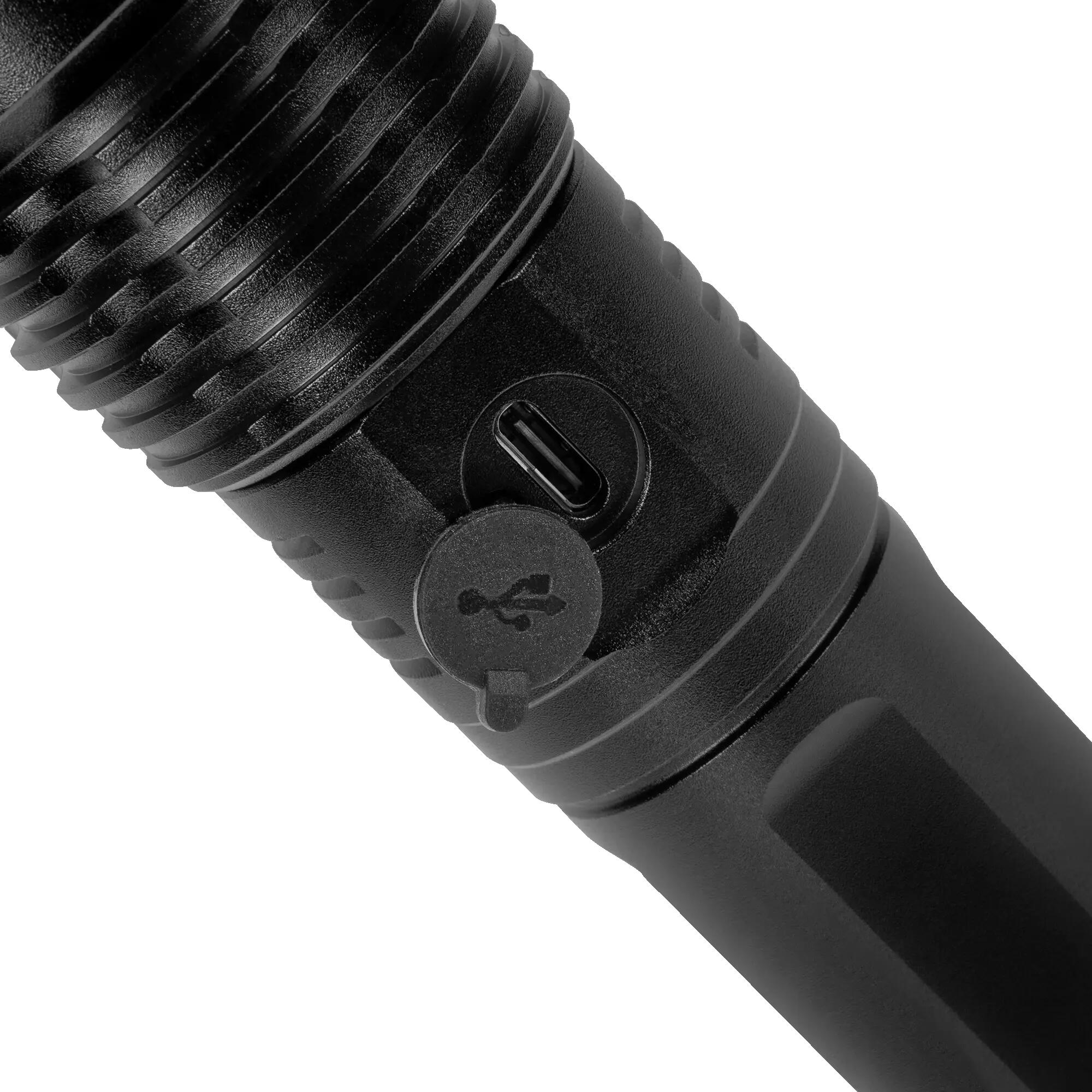 Akumulatorowa latarka LED Rebel 10 W zoom aluminium 1000 lm IP65 USB-C 5/7