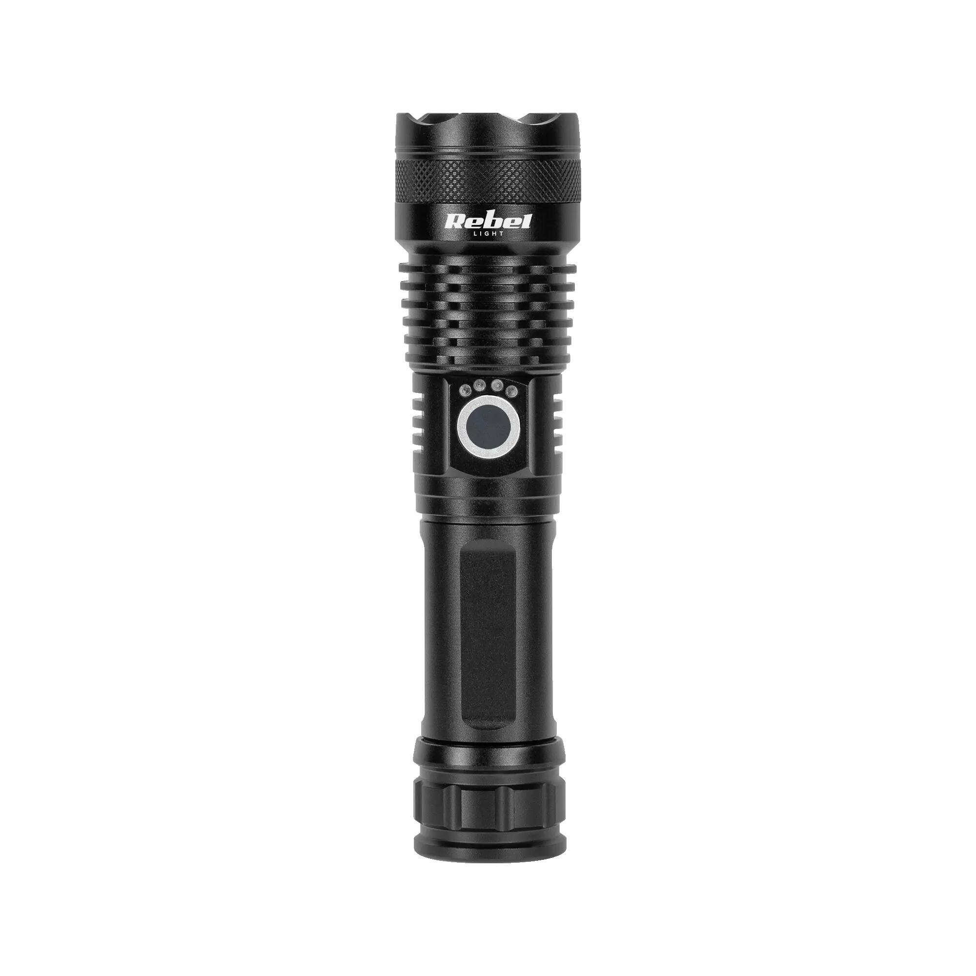 Akumulatorowa latarka LED Rebel 10 W zoom aluminium 1000 lm IP65 USB-C 2/7