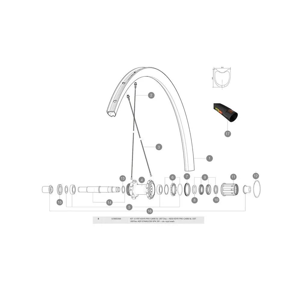 Rayons Mavic Ksyrium Pro Carbon SL UST sinistro 2/2
